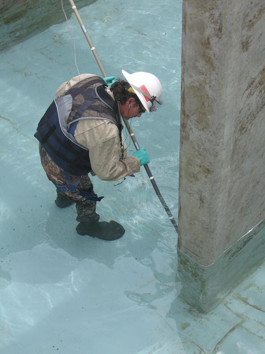 Leak Location Services Inc Geomembrane Survey Liner Integrity Surveys ASTM Logo Shallow Water Survey